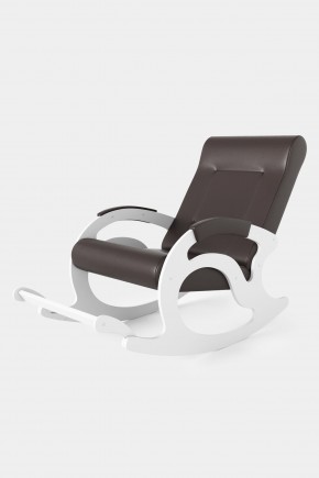 Кресло-качалка Тироль 12-К-В (экокожа/белые) ВЕНГЕ в Екатеринбурге - ok-mebel.com | фото 2