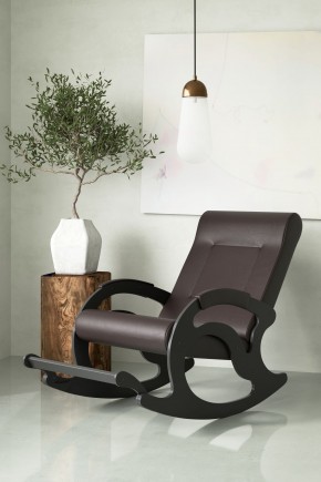 Кресло-качалка Тироль 12-К-В (экокожа/венге) ВЕНГЕ в Екатеринбурге - ok-mebel.com | фото