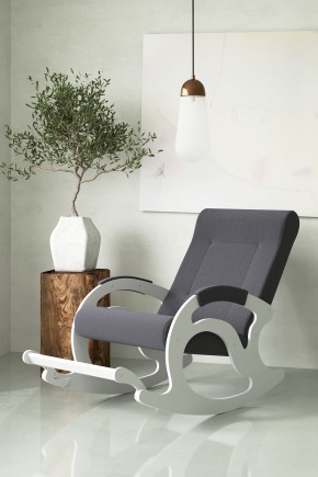 Кресло-качалка Тироль 12-Т-ГР (ткань/белые) ГРАФИТ в Екатеринбурге - ok-mebel.com | фото