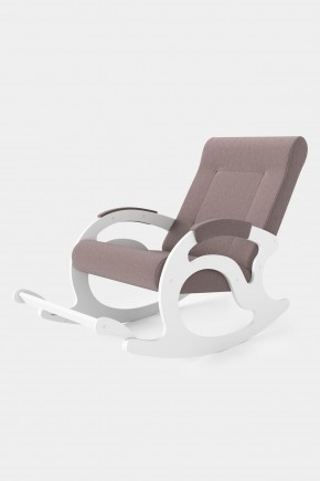 Кресло-качалка Тироль 12-Т-КМ (ткань/белые) КОФЕ С МОЛОКОМ в Екатеринбурге - ok-mebel.com | фото 2