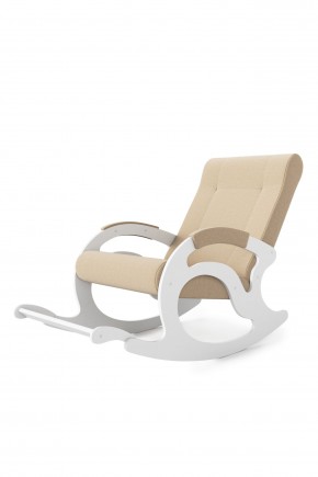 Кресло-качалка Тироль 12-Т-П (ткань/белые) ПЕСОК в Екатеринбурге - ok-mebel.com | фото 2