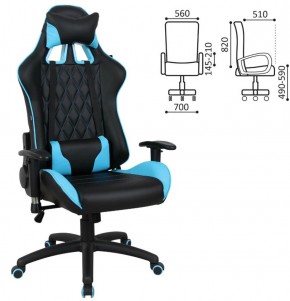 Кресло компьютерное BRABIX "GT Master GM-110" (черное/голубое) 531928 в Екатеринбурге - ok-mebel.com | фото 2