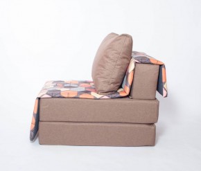 Кресло-кровать бескаркасное Харви (коричневый-геометрия браун) в Екатеринбурге - ok-mebel.com | фото 2