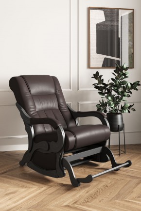 Кресло маятниковое Родос Маятник 17-К-В (экокожа) ВЕНГЕ в Екатеринбурге - ok-mebel.com | фото