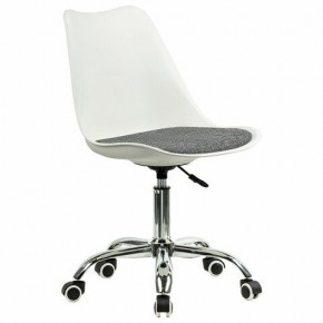 Кресло стул BRABIX "Eames MG-310 CH", хром, пластик белый, ткань серая, 532924 в Екатеринбурге - ok-mebel.com | фото 2