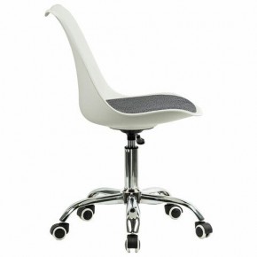 Кресло стул BRABIX "Eames MG-310 CH", хром, пластик белый, ткань серая, 532924 в Екатеринбурге - ok-mebel.com | фото 3