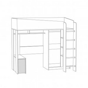 Кровать 11.20 Альфа со столом 12.41 в Екатеринбурге - ok-mebel.com | фото 7