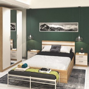 Кровать 1400 Салоу с настилом (Дуб сонома/перламутр) в Екатеринбурге - ok-mebel.com | фото 5