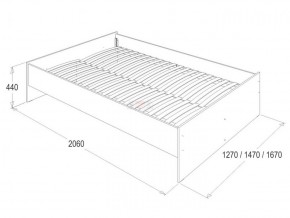 Кровать 1.6 каркас + спинка головная + 2 ящика Ольга-14 без основания в Екатеринбурге - ok-mebel.com | фото 3