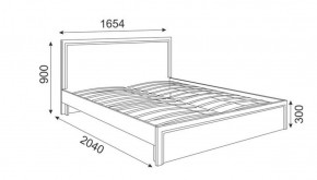 Кровать 1.6 М07 Стандарт с основанием Беатрис (Орех гепланкт) в Екатеринбурге - ok-mebel.com | фото