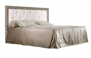 Кровать 2-х спальная(1,6 м)Тиффани Premium черная/серебро с мягким элементом со стразами с подъемным механизмом (ТФКР-2[3][7](П) в Екатеринбурге - ok-mebel.com | фото