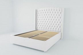 Кровать Берлин ЛЮКС с ортопедическим основанием 1400 (экокожа белая) в Екатеринбурге - ok-mebel.com | фото 2