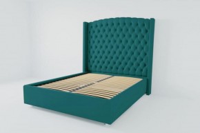 Кровать Берлин ЛЮКС с ортопедическим основанием 1400 (велюр бирюзовый) в Екатеринбурге - ok-mebel.com | фото 1