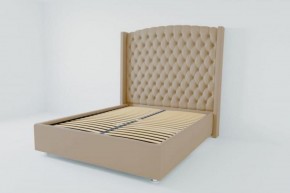 Кровать Берлин ЛЮКС с ортопедическим основанием 800 (велюр светло-серый) в Екатеринбурге - ok-mebel.com | фото 2