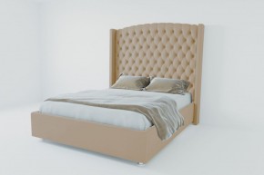 Кровать Берлин ЛЮКС с ПМ 800 (велюр светло-серый) в Екатеринбурге - ok-mebel.com | фото 2