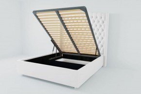 Кровать Берлин ЛЮКС с ПМ 900 (экокожа белая) в Екатеринбурге - ok-mebel.com | фото 1