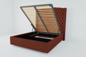 Кровать Берлин ЛЮКС с ПМ 900 (велюр бордо) в Екатеринбурге - ok-mebel.com | фото 1