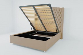 Кровать Берлин ЛЮКС с ПМ 900 (велюр светло-серый) в Екатеринбурге - ok-mebel.com | фото 2