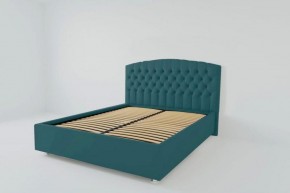 Кровать Берлин с ортопедическим основанием 1600 (велюр бирюзовый) в Екатеринбурге - ok-mebel.com | фото 2