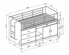 Кровать-чердак "Дюймовочка-6" Белый в Екатеринбурге - ok-mebel.com | фото 2