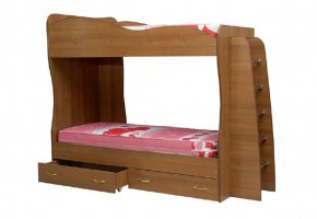 Кровать детская 2-х ярусная Юниор-1 (800*2000) ЛДСП в Екатеринбурге - ok-mebel.com | фото
