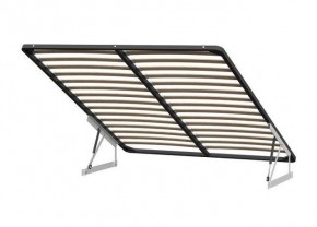 Кровать двойная №2 (универсальная 1.4х2.0) Серия 2 + основание с ПМ (Белый/Бежевый ткань/Квадро Бежевый ткань) в Екатеринбурге - ok-mebel.com | фото 2