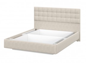 Кровать двойная №2 (универсальная 1.6х2.0) Серия 2 + основание с ПМ (Белый/Бежевый ткань/Квадро Бежевый ткань) в Екатеринбурге - ok-mebel.com | фото 3