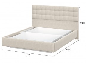 Кровать двойная №2 (универсальная 1.6х2.0) Серия 2 + основание с ПМ (Белый/Бежевый ткань/Квадро Бежевый ткань) в Екатеринбурге - ok-mebel.com | фото 4