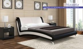 АЛЬТА Кровать 1800 (экокожа черно/белая) в Екатеринбурге - ok-mebel.com | фото 1