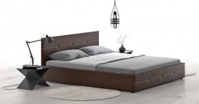 Кровать двойная Синди 160 + ортопед + ПМ + дно (арт. Марика 468 к/з (шоколад)) в Екатеринбурге - ok-mebel.com | фото 4
