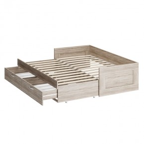 Кровать двухспальная СИРИУС раздвижная с ящиками для хранения, с ортопедическим основанием 90/180х200, цвет Дуб Сонома в Екатеринбурге - ok-mebel.com | фото 2