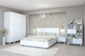 Кровать Эго арт. 031-М1 (1400*2000) Бетон светлый/Белый глянец в Екатеринбурге - ok-mebel.com | фото 2