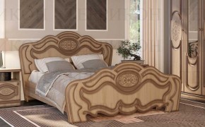 Кровать Жасмин 1600 *без основания (ЛДСП дуб сонома/МДФ текстура сонома с патиной коричневой) в Екатеринбурге - ok-mebel.com | фото 1