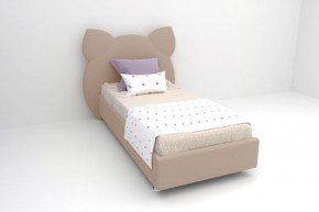 Кровать Котя с ортопедическим основанием 800 (велюр светло-серый) в Екатеринбурге - ok-mebel.com | фото