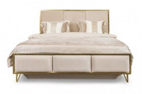 Кровать Lara 1800 с мягким изголовьем + основание (белый глянец) в Екатеринбурге - ok-mebel.com | фото
