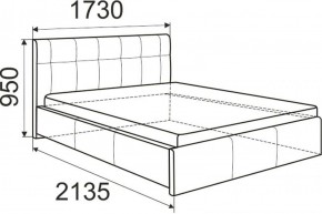 Кровать Изабелла с латами Newtone cacao 1600x2000 в Екатеринбурге - ok-mebel.com | фото 3