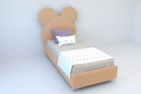 Кровать Маус с ортопедическим основанием 800 (экокожа бежевый) в Екатеринбурге - ok-mebel.com | фото