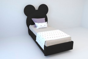 Кровать Маус с ортопедическим основанием 900 (экокожа кольт ч) в Екатеринбурге - ok-mebel.com | фото