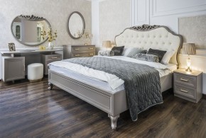 Кровать Мокко 1600 с мягким изголовьем + основание (серый камень) в Екатеринбурге - ok-mebel.com | фото 1