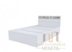 Кровать двойная 1200 Николь-1 со стеклом в Екатеринбурге - ok-mebel.com | фото 1