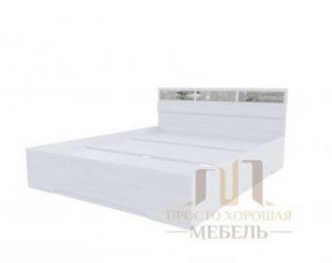 Кровать двойная 1600 Николь-1 со стеклом в Екатеринбурге - ok-mebel.com | фото 1