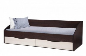Кровать одинарная "Фея - 3" симметричная New (2000Х900) венге/вудлайн кремовый в Екатеринбурге - ok-mebel.com | фото