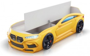 Кровать Romeo (Желтый) + подсветка фар + ящик "книжка" + Эко Матрас в Екатеринбурге - ok-mebel.com | фото 1