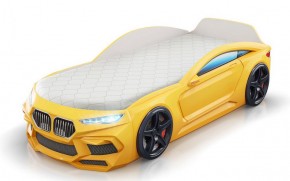 Кровать Romeo (Желтый) + подсветка фар + ящик "книжка" + Эко Матрас в Екатеринбурге - ok-mebel.com | фото 2