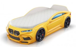 Кровать Romeo (Желтый) + подсветка фар + ящик "книжка" + Эко Матрас в Екатеринбурге - ok-mebel.com | фото 3