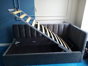 Кровать угловая Хлоя интерьерная +основание/ПМ/бельевое дно (120х200) в Екатеринбурге - ok-mebel.com | фото 3