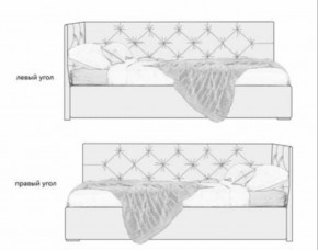 Кровать угловая Лилу интерьерная +основание (80х200) в Екатеринбурге - ok-mebel.com | фото 2