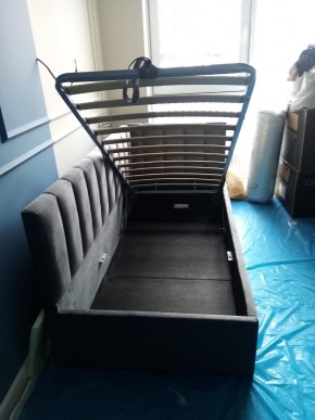 Кровать угловая Лилу интерьерная +основание/ПМ/бельевое дно (120х200) в Екатеринбурге - ok-mebel.com | фото 2