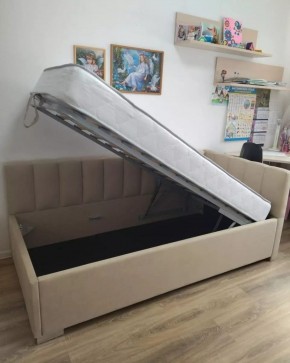 Кровать угловая Мия интерьерная +основание/ПМ/бельевое дно (80х200) в Екатеринбурге - ok-mebel.com | фото 4