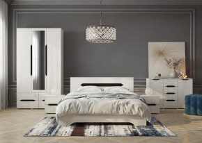 Кровать Вега 1,6 + основание (Крафт белый - Венге) в Екатеринбурге - ok-mebel.com | фото 3